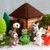 K055 Teremok full set House Bear Fox Wolf Frog Rabbit Mouse 6 soft toys