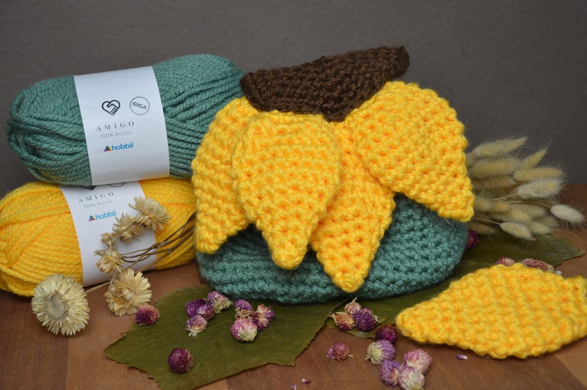 Kostenlose Häkelanleitung für Sonnenblumen - Kinderrucksack. Häkeltasche. - Bild 2