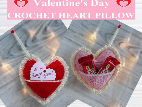 Crochet Heart Pillow pattern