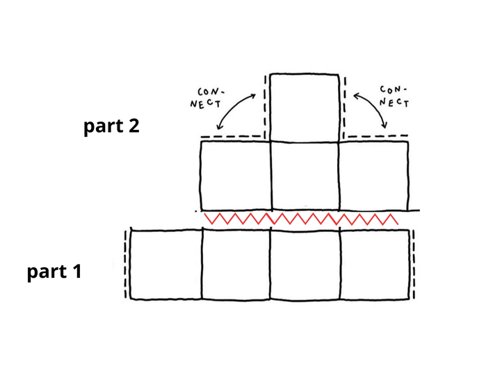 Granny square balaclava crochet pattern, handmade wool hood scoodie