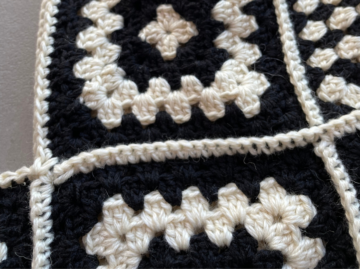 Granny square balaclava crochet pattern, handmade wool hood scoodie