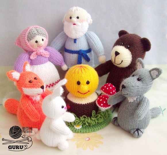 K043 Grandparents dolls Grandad and Granny Grandma - Amigurumi people