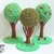 K038 Fairytale Magic trees for puppet theatre Amigurumi fairytale play set