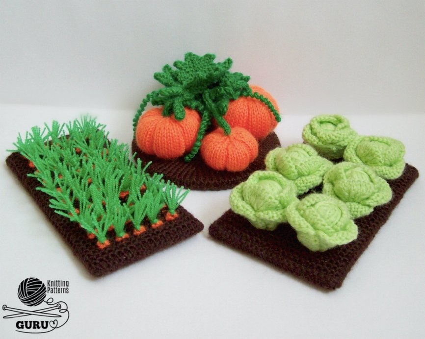 K037 Kitchen Garden vegetable patch Carrot, Pumpkin Cabbage Puppet theatre - Image 3