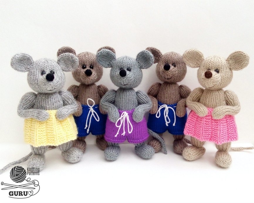 K033 Rats Boy and Girl with clothing - Amigurumi animal Rat Mouse - Image 7