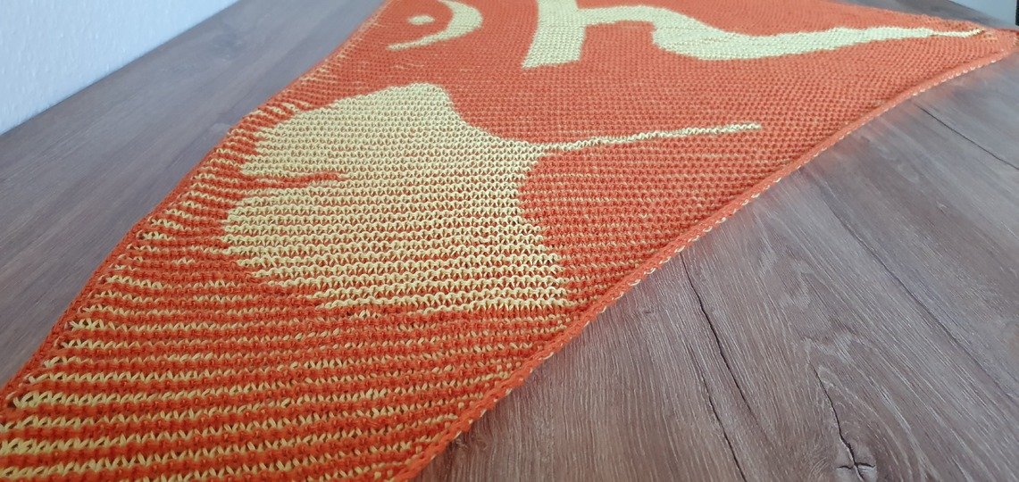 Solarplexus - Chakra, Schattenstricken, Illusionsstricken, Motivtuch