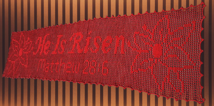 He is Risen Table Runner Filet Crochet Pattern and Charts - Image 2