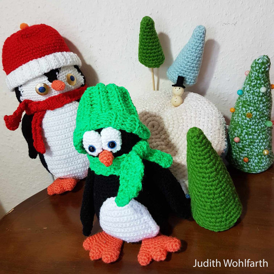 Winterspaß Pinguine - Häkelanleitung