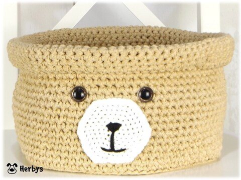 Häkelanleitung Korb "Bärli"