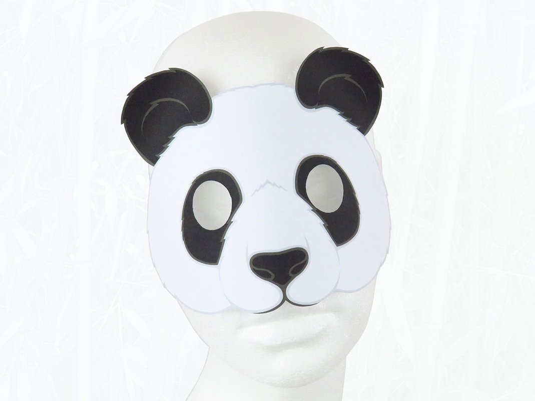 Druckvorlage – Halbmaske – Panda
