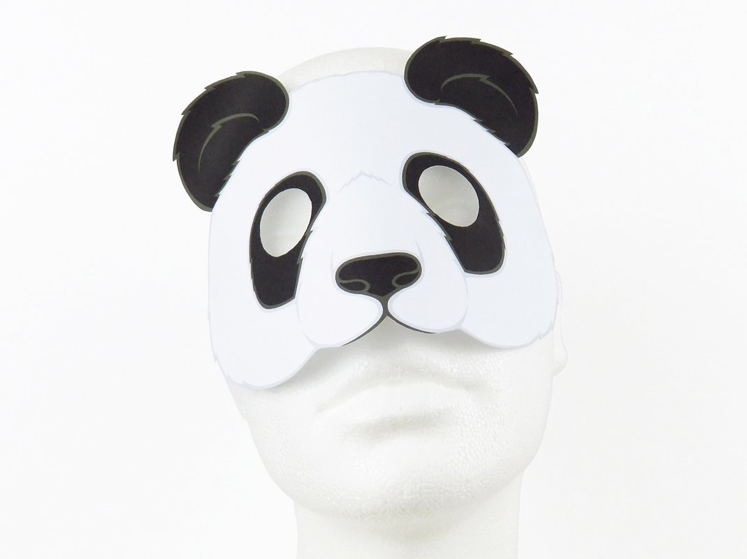 Druckvorlage – Halbmaske – Panda - Bild 3