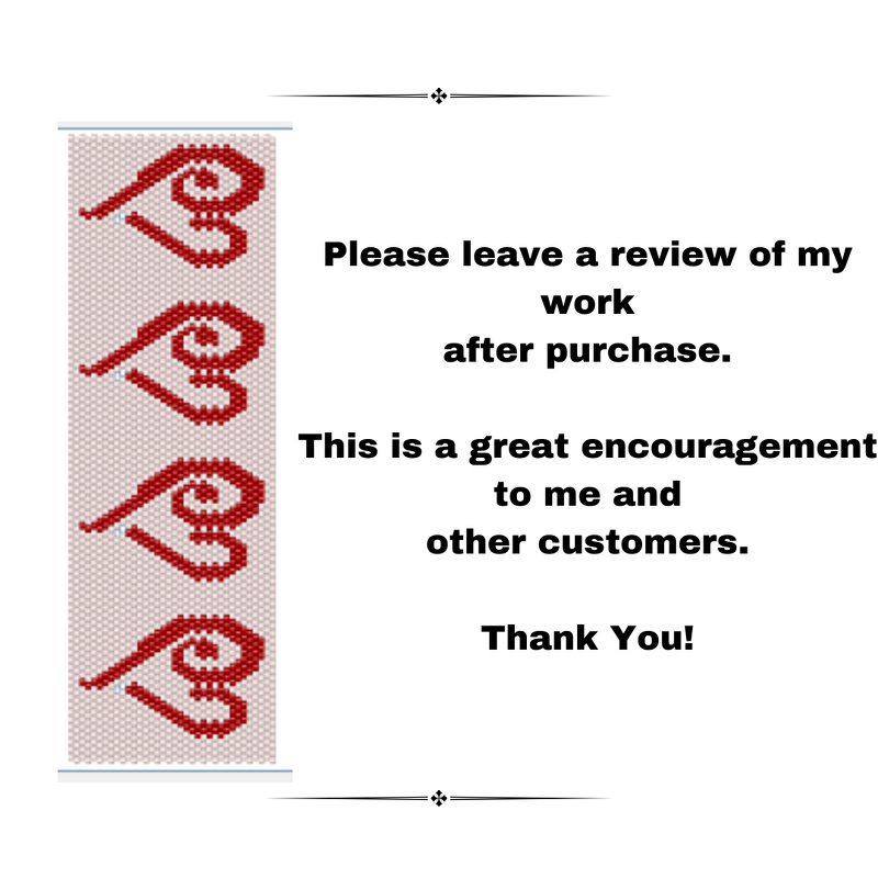 Love Letters Peyote Stitch Bracelet - Image 3