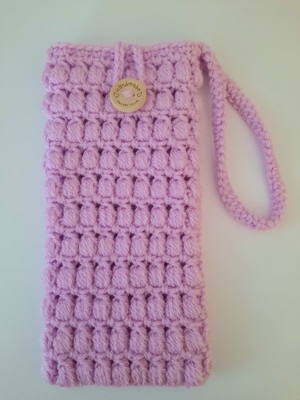 Handyhülle Handytasche Bobbels Häkelanleitung
