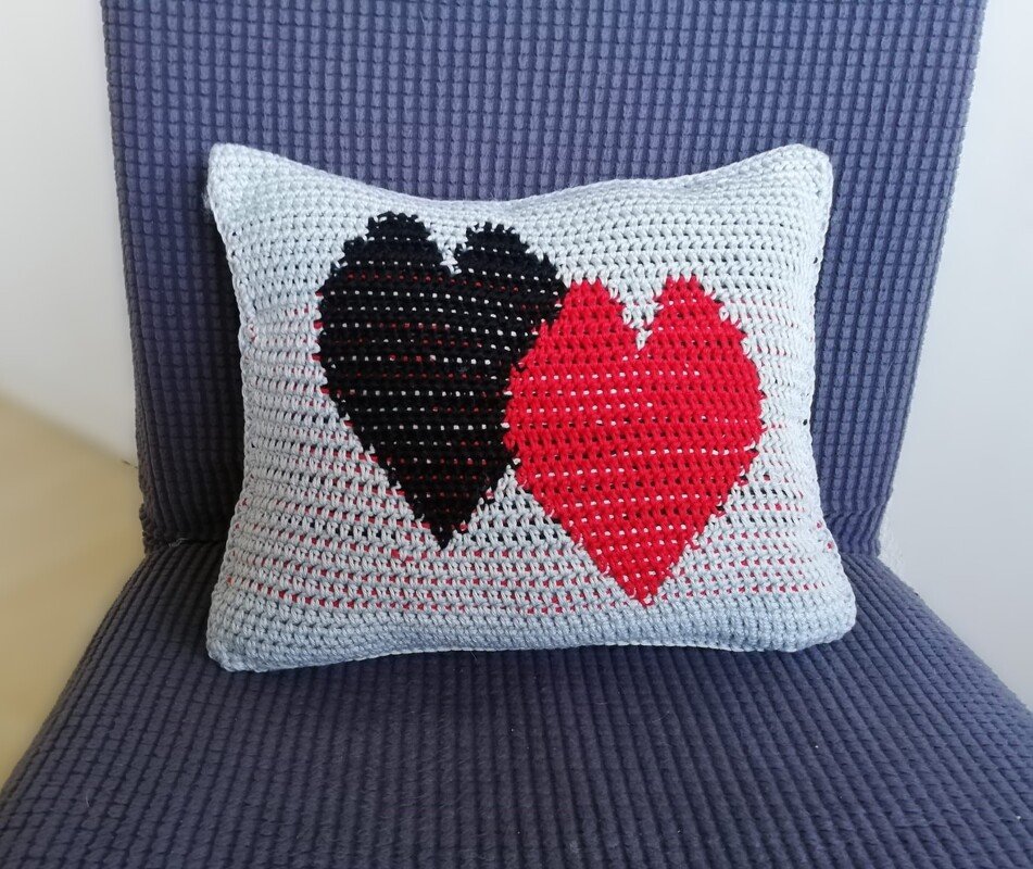 Kissen mit Herzmotiv - Bild 2