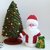 K031 Santa doll 7,5 inch and Two Christmas trees (branches are crochet)