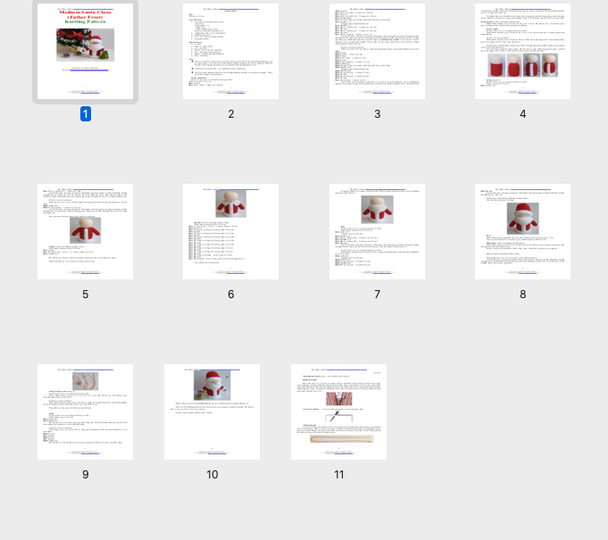 K031 Santa doll 7,5 inch and Two Christmas trees (branches are crochet)