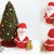 K030 Small Santa Claus or Father Frost doll and 2 Christmas trees (crochet)