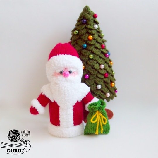 K029 Medium 7,5 inch Santa Claus or Father Frost Christmas doll Amigurumi