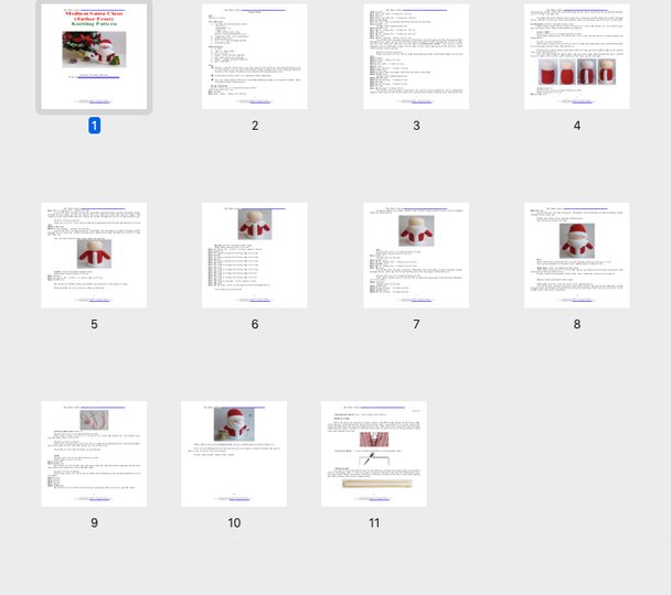 K029 Medium 7,5 inch Santa Claus or Father Frost Christmas doll Amigurumi