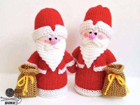 K028 Small Santa Claus or Father Frost Christmas doll - Amigurumi