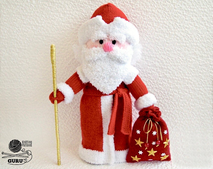 K027 Big Santa Claus or Father Frost Christmas doll - Amigurumi
