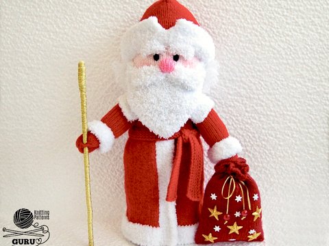 K027 Big Santa Claus or Father Frost Christmas doll - Amigurumi