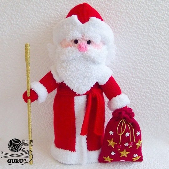 K027 Big Santa Claus or Father Frost Christmas doll - Amigurumi