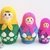 K025 Three Matrioska Dolls (Traditional Russian Nesting Dolls) - Amigurumi