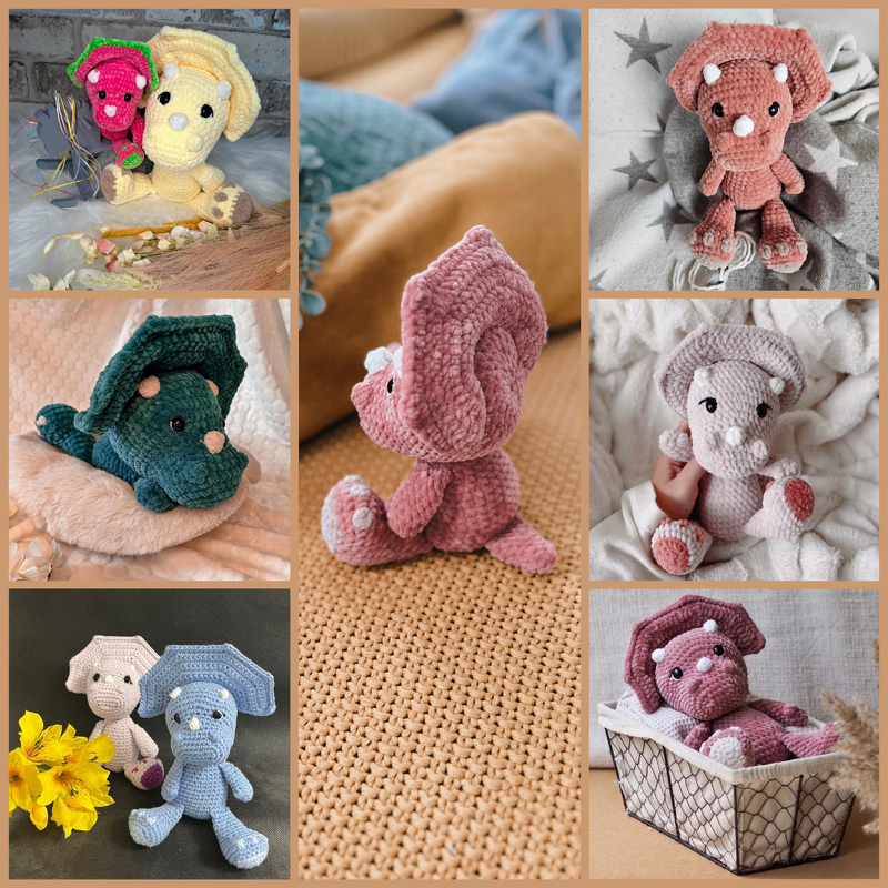 Häkelanleitung I Triceratops Baby - Dinosaurier I [GER] - Bild 2