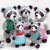 K023 Raccoons animals with clothing Mother, Father, Granny, Daughter, Son