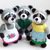 K022 Family of Raccoons with clothing (Mother, Father, Granny) animal