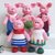 K020 Friendly Pigs soft toys - Farm animals Pigglet Amigurumi farm animal