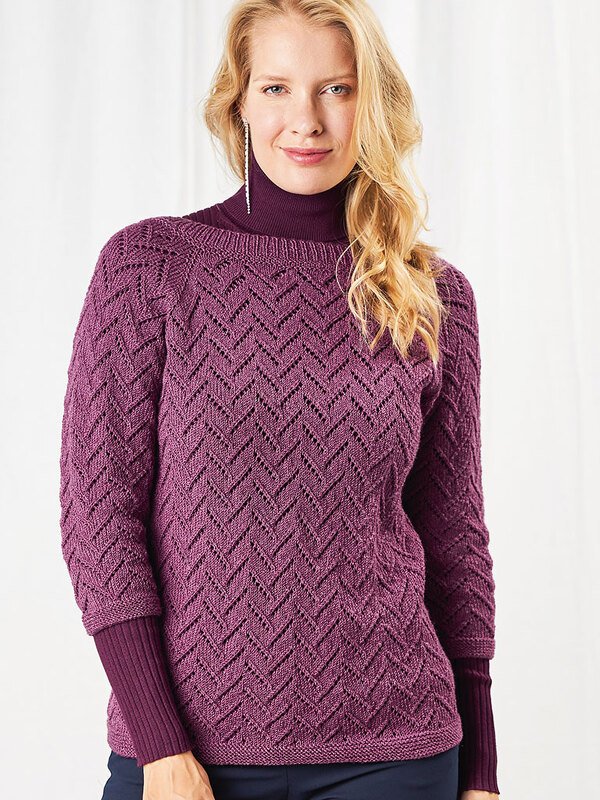 RAGLANPULLI AJOURSTREIFEN - Bild 5