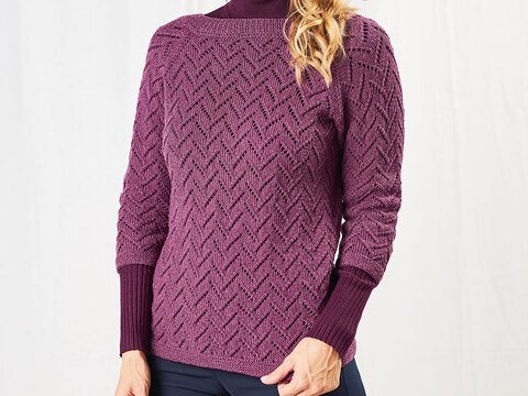 RAGLANPULLI AJOURSTREIFEN