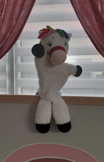 Pferd oder Esel Handpuppe