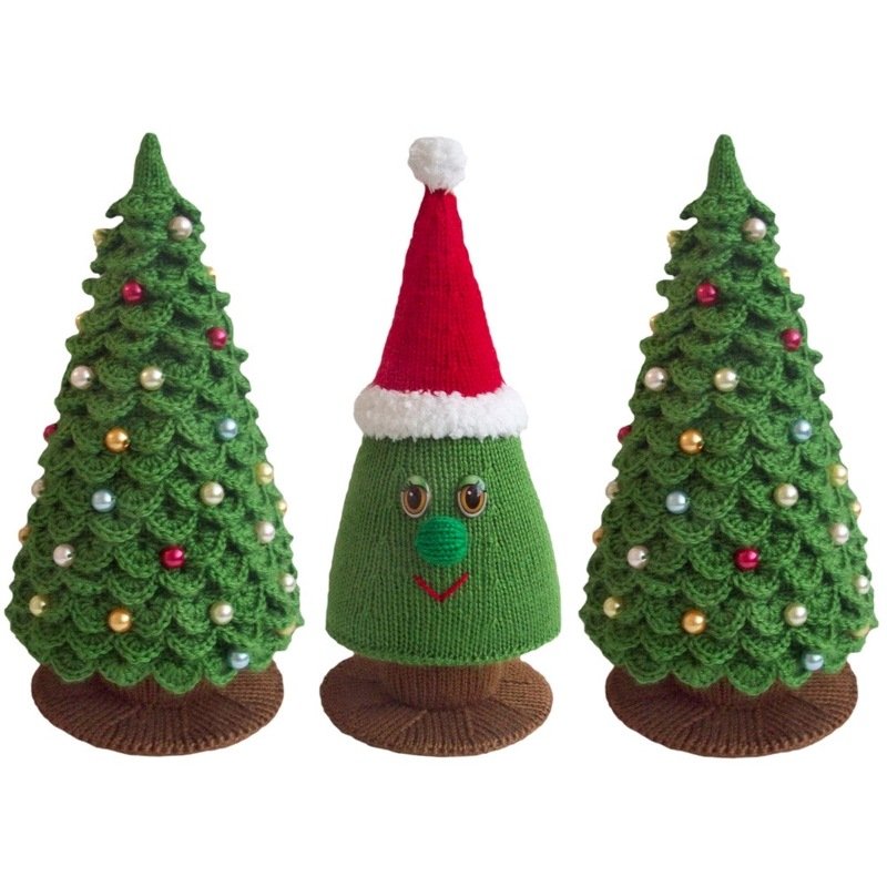 K011 Knitting (branches are Crochet) Pattern Christmas Tree New Year Decor - Image 3