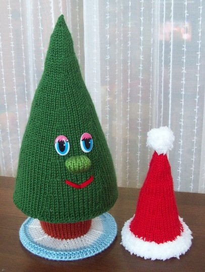 K011 Knitting (branches are Crochet) Pattern Christmas Tree New Year Decor