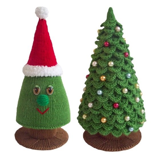 K011 Knitting (branches are Crochet) Pattern Christmas Tree New Year Decor