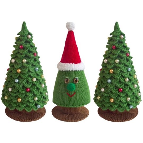 K011 Knitting (branches are Crochet) Pattern Christmas Tree New Year Decor