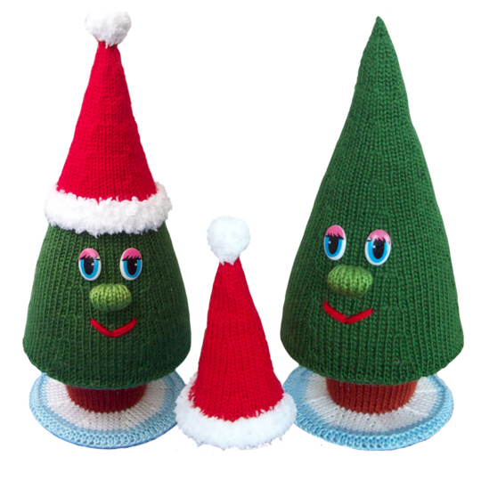 K011 Knitting (branches are Crochet) Pattern Christmas Tree New Year Decor