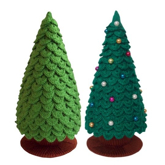 K011 Knitting (branches are Crochet) Pattern Christmas Tree New Year Decor