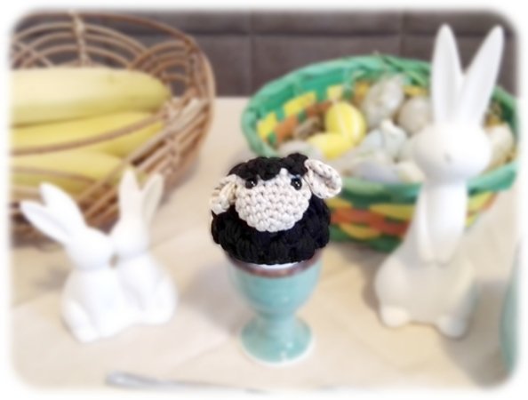 Eierwärmer Lämmchen - Häkelanleitung