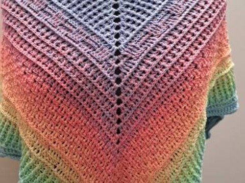 Anleitung gehäkeltes Dreieckstuch  "ARVID"