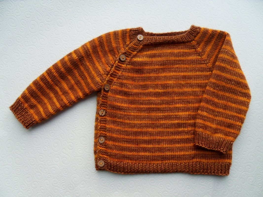 Strickanleitung Streifenschlüttli Gr. 68-80 - Bild 2