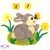 Easter bunny crochet  applique