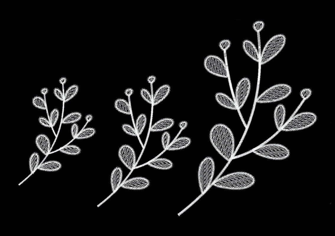 Stickdatei Spitzenblume, Spitzenimitation in drei Größen - Bild 3