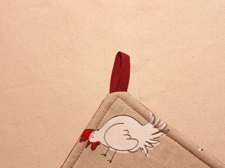 Genähte Topflappen ohne Schrägband