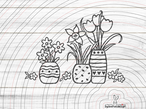 Blumen Vasen Plotterdatei SVG DXF