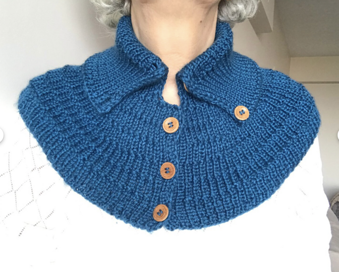 Capelet Knit Pattern, Turtleneck Collar, Neck Warmers, Ribbed Collar