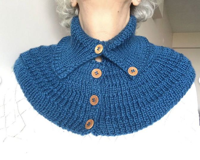 Capelet Knit Pattern, Turtleneck Collar, Neck Warmers, Ribbed Collar